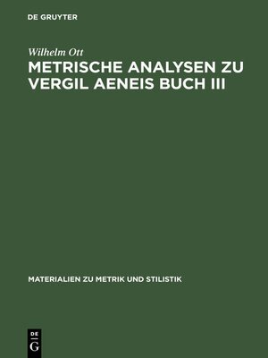 cover image of Metrische Analysen zu Vergil Aeneis Buch III